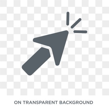 Fare işaretçi simgesi. Trendy düz vektör fare işaretçi simgesi donanım koleksiyonundan şeffaf arka plan üzerinde. Fare işaretçisini simge kullanımı web ve mobil için yüksek kaliteli dolu