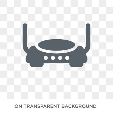 İki anten simgesi ile modem. Trendy düz vektör Modem donanım koleksiyonundan şeffaf arka plan üzerindeki iki anten simgesiyle. Yüksek kaliteli iki anten simge kullanımı web ve Mobil Modem dolu