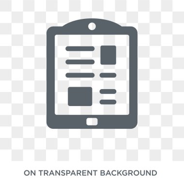 Büyük Tablet simgesi. Trendy düz vektör donanım koleksiyonundan şeffaf arka plan üstünde kutsal kişilerin resmi büyük Tablet. Yüksek kaliteli büyük Tablet simge kullanımı web ve mobil için dolu