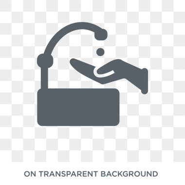 Hijyenik el simgesi. Trendy düz vektör hijyenik el simgesi elleri ve guestures koleksiyonundan şeffaf arka plan üzerinde. Yüksek kaliteli hijyenik el simge kullanımı web ve mobil için dolu