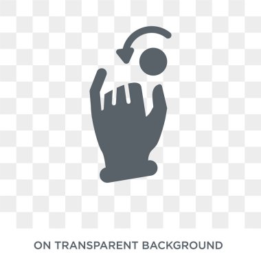 hand Dial icon. Trendy flat vector hand Dial icon on transparent background from Hands and guestures collection. High quality filled hand Dial symbol use for web and mobile