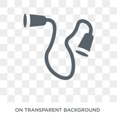 İp simgesi. Spor salonu ve fitness koleksiyonundan şeffaf arka plan trendy düz vektör ip simgesi. Yüksek kaliteli ip simge kullanımı web ve mobil için dolu