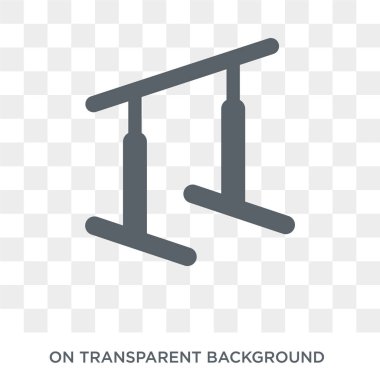 Yatay çubuğu simgesi. Spor salonu ve fitness koleksiyonundan şeffaf arka plan trendy düz vektör yatay çubuk simgesi. Yatay çubuğu simge kullanımı web ve mobil için yüksek kaliteli dolu
