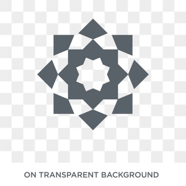 İçinde küçük üçgenler simgesinin altıgen yıldız. Küçük üçgenler tasarım konsepti geometri koleksiyonundan altıgen yıldız. Basit öğe vektör çizim şeffaf arka plan üzerinde.