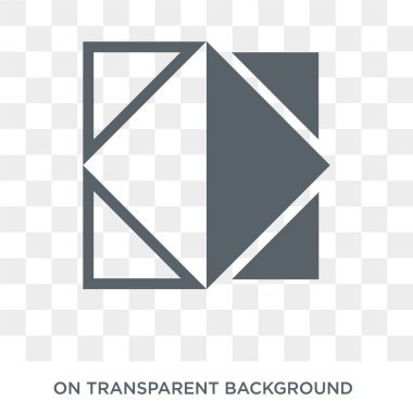 Rhombus simgesi. Rhombus tasarım konsepti geometri koleksiyonundan. Basit öğe vektör çizim şeffaf arka plan üzerinde.