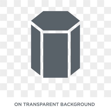 Polygonal rhomb icon. Polygonal rhomb design concept from Geometry collection. Simple element vector illustration on transparent background.