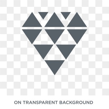 Polygonal jewel icon. Polygonal jewel design concept from Geometry collection. Simple element vector illustration on transparent background.