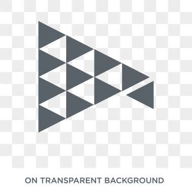 Poligonal megafon simgesi. Poligonal megafon tasarım konsepti geometri koleksiyonundan. Basit öğe vektör çizim şeffaf arka plan üzerinde.