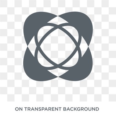 Oval simgesi. Oval tasarım konsepti geometri koleksiyonundan. Basit öğe vektör çizim şeffaf arka plan üzerinde.