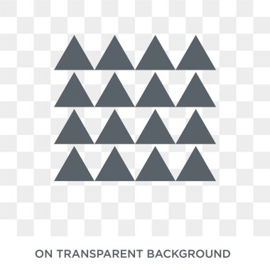 Birden çok üçgen üçgen simgesini. Birden çok üçgen üçgen tasarım konsepti geometri koleksiyonundan. Basit öğe vektör çizim şeffaf arka plan üzerinde.