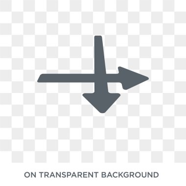 Kavşak simgesi. Kavşak tasarım konsepti geometri koleksiyonundan. Basit öğe vektör çizim şeffaf arka plan üzerinde.