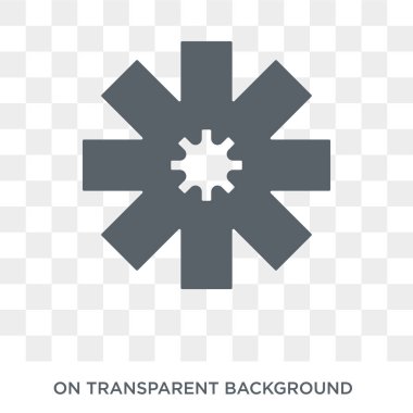 Yıldız işareti simgesi. Yıldız işareti tasarım konsepti geometri koleksiyonundan. Basit öğe vektör çizim şeffaf arka plan üzerinde.