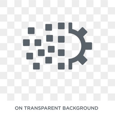 dijital dönüştürme simgesi. Trendy düz vektör genel koleksiyonundan şeffaf arka plan üstünde kutsal kişilerin resmi dijital dönüştürme. Yüksek kalite dijital dönüştürme simge kullanımı web ve mobil için dolu