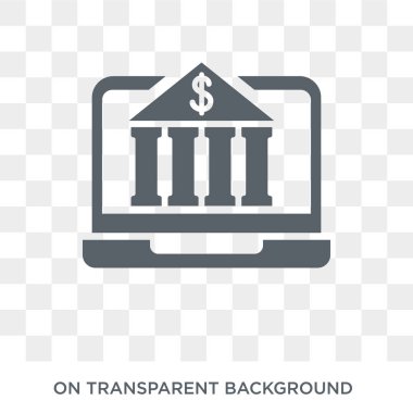 dijital bankacılık simgesi. Genel koleksiyon şeffaf arka plan trendy düz vektör dijital bankacılık simgesi. Yüksek kalite dijital simge kullanımı web için bankacılık ve mobil dolu