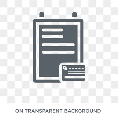 kredi raporu simgesi. Genel koleksiyondan saydam arka plan üzerinde trendy düz vektör kredi raporu simgesi. Web ve mobil cihazlar için yüksek kaliteli dolu kredi raporu sembolü kullanımı