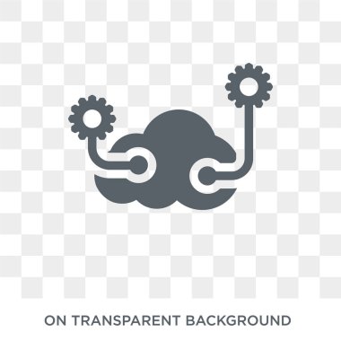 SaaS simgesi. Genel koleksiyon şeffaf arka plan trendy düz vektör saas simgesi. Yüksek kaliteli dolu saas simge kullanımı için web ve hareket eden