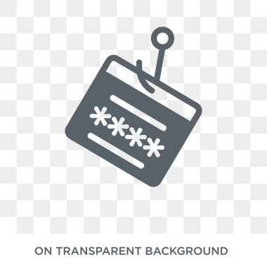 parola kimlik avı simgesi. Trendy düz vektör parola kimlik avı simgesi genel koleksiyonundan şeffaf arka plan. Yüksek kaliteli dolu parola kimlik avı simge kullanımı için web ve hareket eden