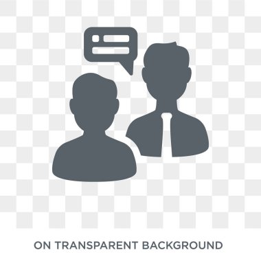 iş görüşme simgesi. Trendy düz vektör iş görüşme simgesi genel koleksiyonundan şeffaf arka plan. Yüksek kaliteli iş röportaj simge kullanımı için web ve mobil dolu