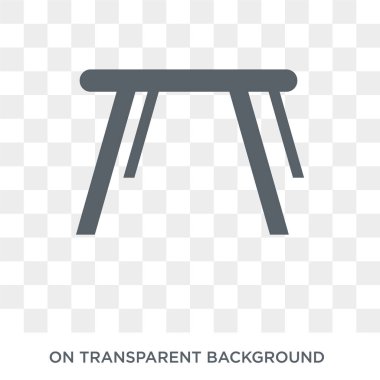 Kart Tablosu simgesi. Mobilya ve ev koleksiyonundan Kart Masa tasarımı konsepti. Saydam arka planda basit eleman vektör çizimi.