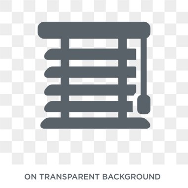 Pencere kaplamaları simgesi. Pencere kaplamaları mobilya ve ev koleksiyonu kavram tasarlayın. Basit öğe vektör çizim şeffaf arka plan üzerinde.