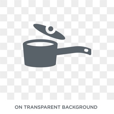 küçük tencere simgesi. küçük tencere tasarım konsepti mobilya ve ev koleksiyonu. Basit öğe vektör çizim şeffaf arka plan üzerinde.