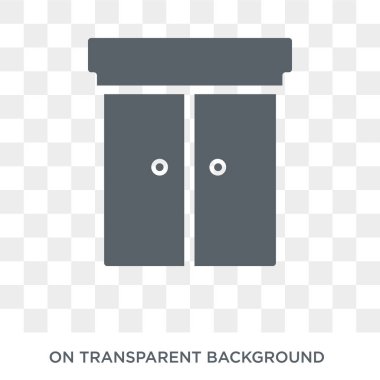 Wardrobe icon. Wardrobe design concept from Furniture and household collection. Simple element vector illustration on transparent background.