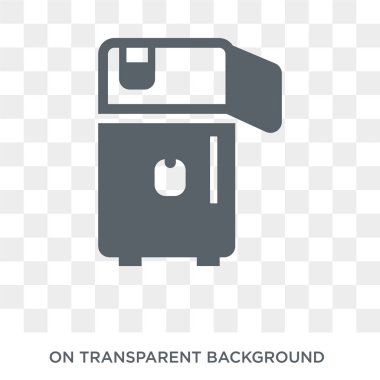 Refrigerator icon. Refrigerator design concept from Furniture and household collection. Simple element vector illustration on transparent background.