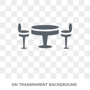 Dining room icon. Dining room design concept from Furniture and household collection. Simple element vector illustration on transparent background.