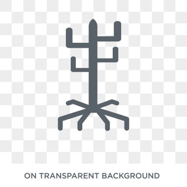 Coat stand icon. Coat stand design concept from Furniture and household collection. Simple element vector illustration on transparent background.
