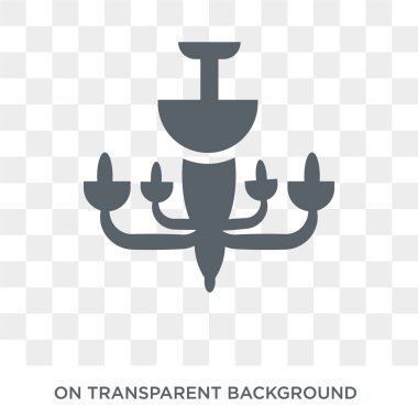 Avize simgesi. Avize tasarım konsepti mobilya ve ev koleksiyonu. Basit öğe vektör çizim şeffaf arka plan üzerinde.