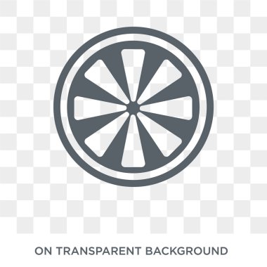 Greyfurt simgesi. Meyve ve sebze koleksiyonundan greyfurt tasarım konsepti. Saydam arka planda basit eleman vektör çizimi.