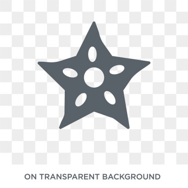 Carambola simgesi. Meyve ve sebze koleksiyonundan Carambola tasarım konsepti. Saydam arka planda basit eleman vektör çizimi.