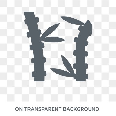 Bambu simgesi. Bambu tasarım konsepti meyve ve sebze koleksiyonundan. Basit öğe vektör çizim şeffaf arka plan üzerinde.