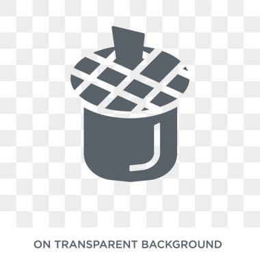 Meşe palamudu simgesi. Meşe palamudu tasarım konsepti meyve ve sebze koleksiyonundan. Basit öğe vektör çizim şeffaf arka plan üzerinde.