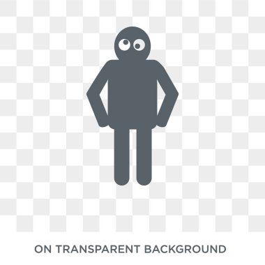 stupid human icon. Trendy flat vector stupid human icon on transparent background from Feelings collection. High quality filled stupid human symbol use for web and mobile