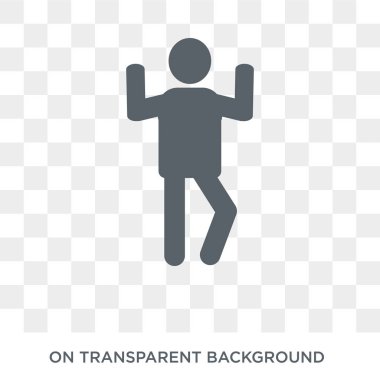 güçlü insan kutsal kişilerin resmi. Trendy düz vektör güçlü duygular koleksiyonundan şeffaf arka plan insan simgesi. Güçlü insan simge kullanımı web ve mobil için yüksek kaliteli dolu