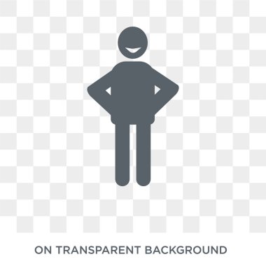 memnun insan simgesi. Trendy düz vektör Duygular koleksiyonundan şeffaf arka plan üzerinde insan simgesi memnun. Web ve mobil cihazlar için yüksek kaliteli dolgulu memnun insan sembolü kullanımı