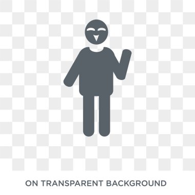 rahatlamış insan kutsal kişilerin resmi. Trendy düz vektör insan duyguları koleksiyonundan şeffaf arka plan simgesine rahatladım. Yüksek kaliteli web ve mobil için rahatlamış insan simge kullanımı dolu