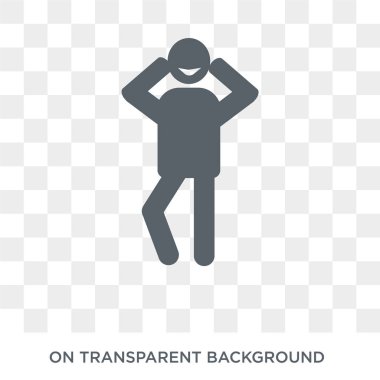 pozitif insan simgesi. Duygular koleksiyonundan şeffaf arka plan trendy düz vektör pozitif insan simgesi. Web ve mobil cihazlar için yüksek kaliteli dolgulu pozitif insan sembolü kullanımı