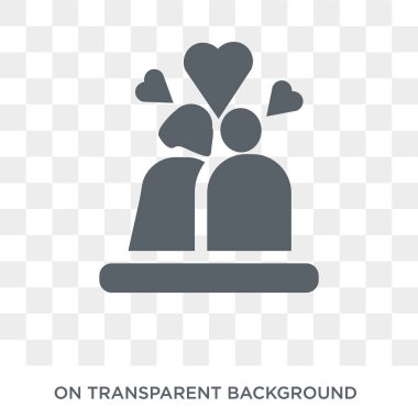 aşk insan simgesini. Aşk insan duyguları koleksiyonundan şeffaf arka plan simgesine trendy düz vektörde. Aşk insan simge kullanımı web ve mobil için yüksek kaliteli doldurduysanız