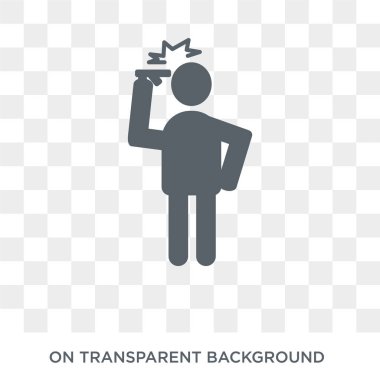 umutsuz insan kutsal kişilerin resmi. Trendy düz vektör umutsuz duygular koleksiyonundan şeffaf arka plan insan simgesi. Yüksek kaliteli web ve mobil için umutsuz insan simge kullanımı dolu