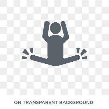 heyecanlı insan simgesi. Trendy düz vektör Feelings koleksiyonundan şeffaf arka plan üzerinde insan simgesi heyecanlandırdı. Web ve mobil için yüksek kaliteli dolu heyecanlı insan sembolü kullanımı