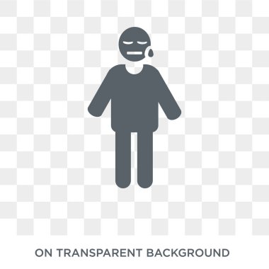 hayal kırıklığına uğramış insan simgesi. Trendy düz vektör Feelings koleksiyonundan şeffaf arka plan üzerinde insan simgesi hayal kırıklığına uğrattı. Web ve mobil için yüksek kalite dolu hayal kırıklığına insan sembolü kullanımı