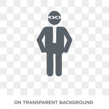 serin insan simgesi. Duygular koleksiyonundan şeffaf arka plan trendy düz vektör serin insan simgesi. Web ve mobil için yüksek kaliteli dolu serin insan sembolü kullanımı