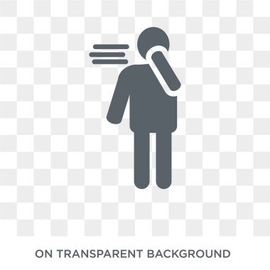 sıkılmış insan kutsal kişilerin resmi. Trendy düz vektör sıkılmış duyguları koleksiyonundan şeffaf arka plan insan simgesi. Yüksek kaliteli sıkılmış insan simge kullanımı web ve mobil için dolu