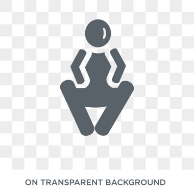 endişeli insan simgesi. Duygular koleksiyonundan şeffaf arka plan trendy düz vektör endişeli insan simgesi. Web ve mobil için yüksek kalite dolu endişeli insan sembolü kullanımı