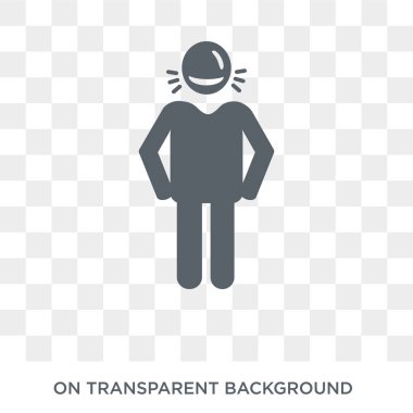 insan eğlenerek. Trendy düz vektör insan duyguları koleksiyonundan şeffaf arka plan simgesine eğlenerek. Yüksek kaliteli eğlenerek insan simge kullanımı web ve mobil için dolu