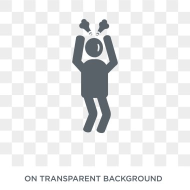 ağırlaştırılmış insan simgesi. Trendy düz vektör Feelings koleksiyonundan şeffaf arka plan üzerinde insan simgesi ağırlaştırılmış. Web ve mobil cihazlar için yüksek kalite dolu ağırlaştırılmış insan sembolü kullanımı