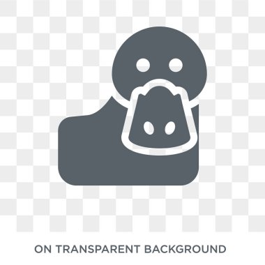 Platypus simgesi. Trendy düz vektör hayvanlar koleksiyonundan şeffaf arka plan üstünde kutsal kişilerin resmi Platypus. Platypus simge kullanımı web ve mobil için yüksek kaliteli dolu