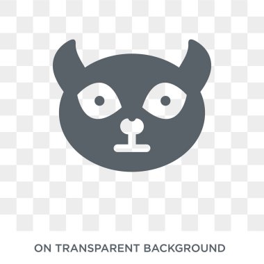 Filipin tarsier simgesi. Trendy düz vektör hayvanlar koleksiyonundan şeffaf arka plan üstünde kutsal kişilerin resmi Filipin tarsier. Filipin tarsier simge kullanımı web ve mobil için yüksek kaliteli dolu